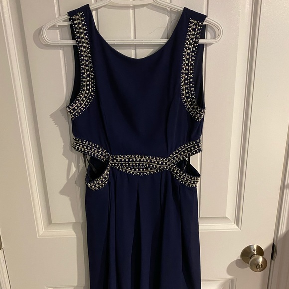 Navy Dress with Silver Beading - Picture 1 of 2